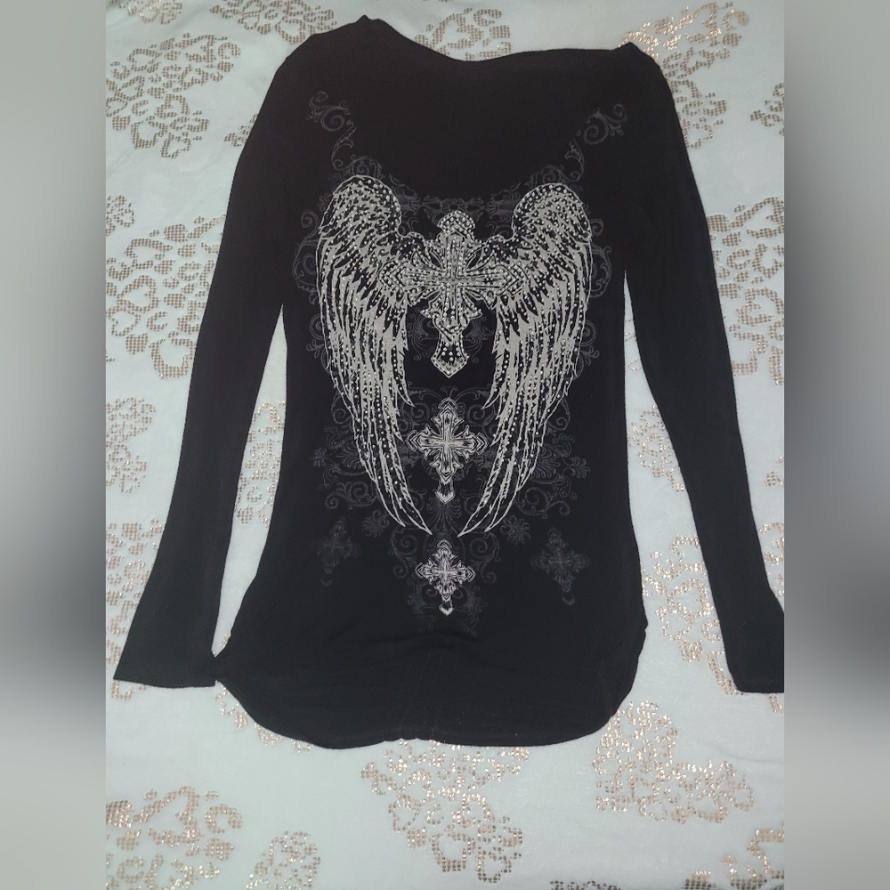 ANGEL WING LONG SLEEVE WOMENS TOP SIZE LARGE